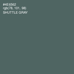 #4E6562 - Shuttle Gray Color Image